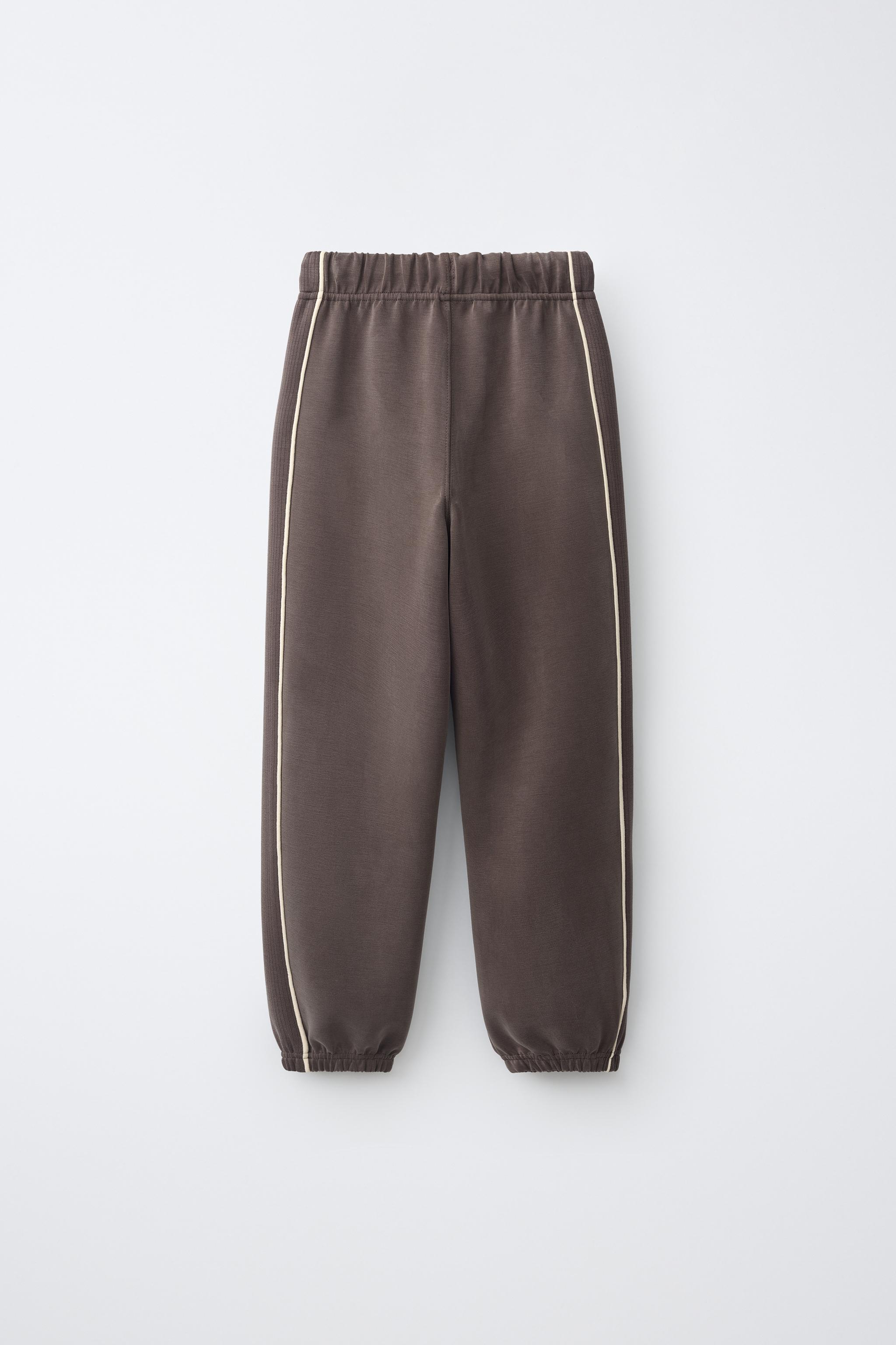 SPORTY CONTRAST PIPING TROUSERS